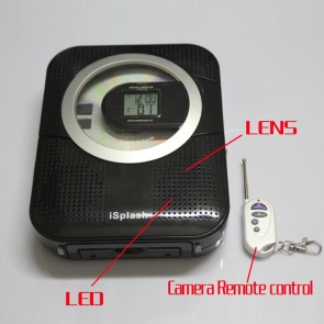 Clock Radio Camera CD + Radio Camera Hidden Bathroom Spy Camera 16GB 720P HD DVR